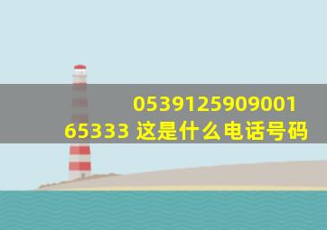 053912590900165333 这是什么电话号码